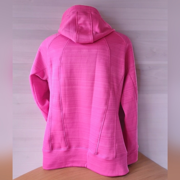 90 Degrees Florescent Pink Zip-Up Hoodie - Picture 2 of 8